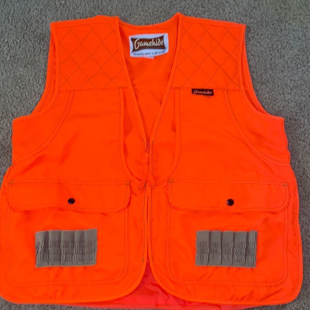 Mens game hide orange vest